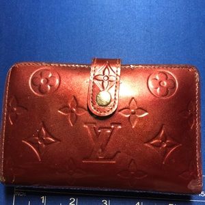Louis Vuitton purple rouge vernis wallet
